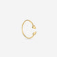 Ring speelse hartjes goudkleurig