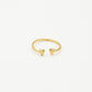 Ring speelse hartjes goudkleurig