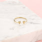 Ring speelse hartjes goudkleurig