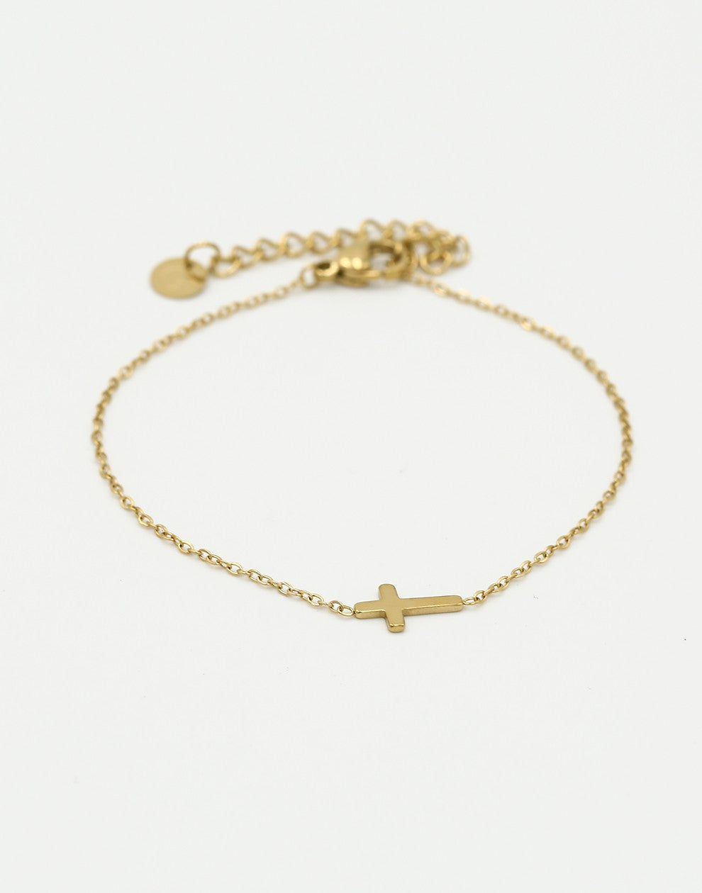 Armband kruisje goudkleurig