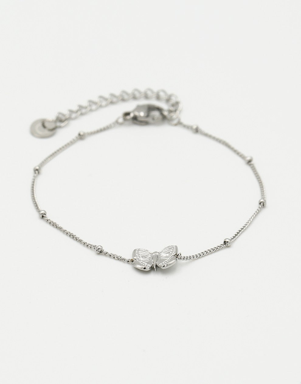 Butterfly bracelet silver-colored