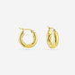 Hoops met structuur 20mm goudkleurig