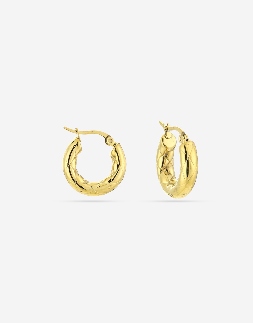 Hoops met structuur 20mm goudkleurig