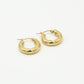 Hoops met structuur 20mm goudkleurig