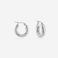 Hoops met structuur 20mm zilverkleurig