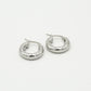 Hoops met structuur 20mm zilverkleurig