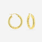 Hoops met structuur 30mm goudkleurig