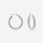 Hoops met structuur 30mm zilverkleurig