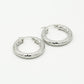 Hoops met structuur 30mm zilverkleurig
