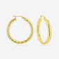 Hoops met structuur 40mm goudkleurig
