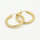 Hoops met structuur 40mm goudkleurig
