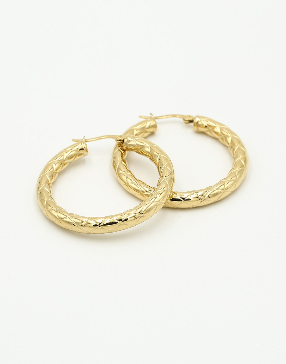 Hoops met structuur 40mm goudkleurig