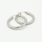 Hoops met structuur 40mm zilverkleurig