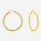 Hoops met structuur 50mm goudkleurig