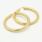 Hoops met structuur 50mm goudkleurig