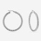 Hoops met structuur 50mm zilverkleurig
