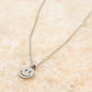 Fijne ketting met smiley hanger zilverkleurig