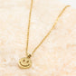 Fijne ketting met smiley hanger goudkleurig