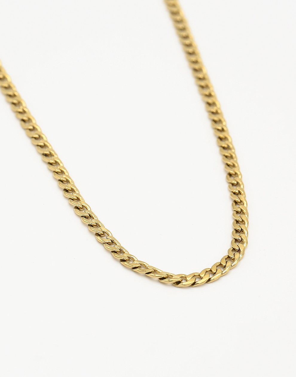 Fijne ovale schakelketting goudkleurig