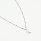 Ketting met parel zilverkleurig