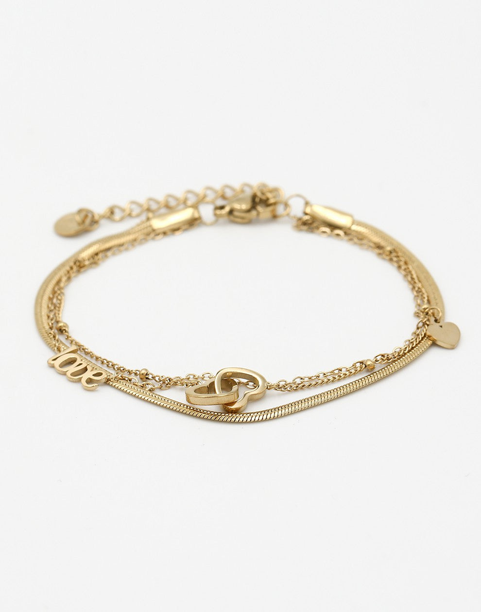 armband love goudkleurig