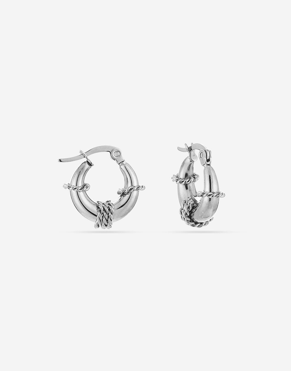 bali hoop mini zilverkleurig