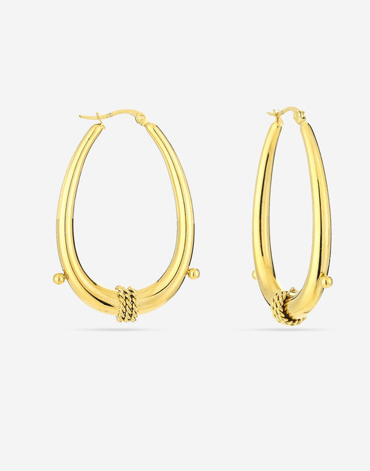 hoop bali ovaal goudkleurig