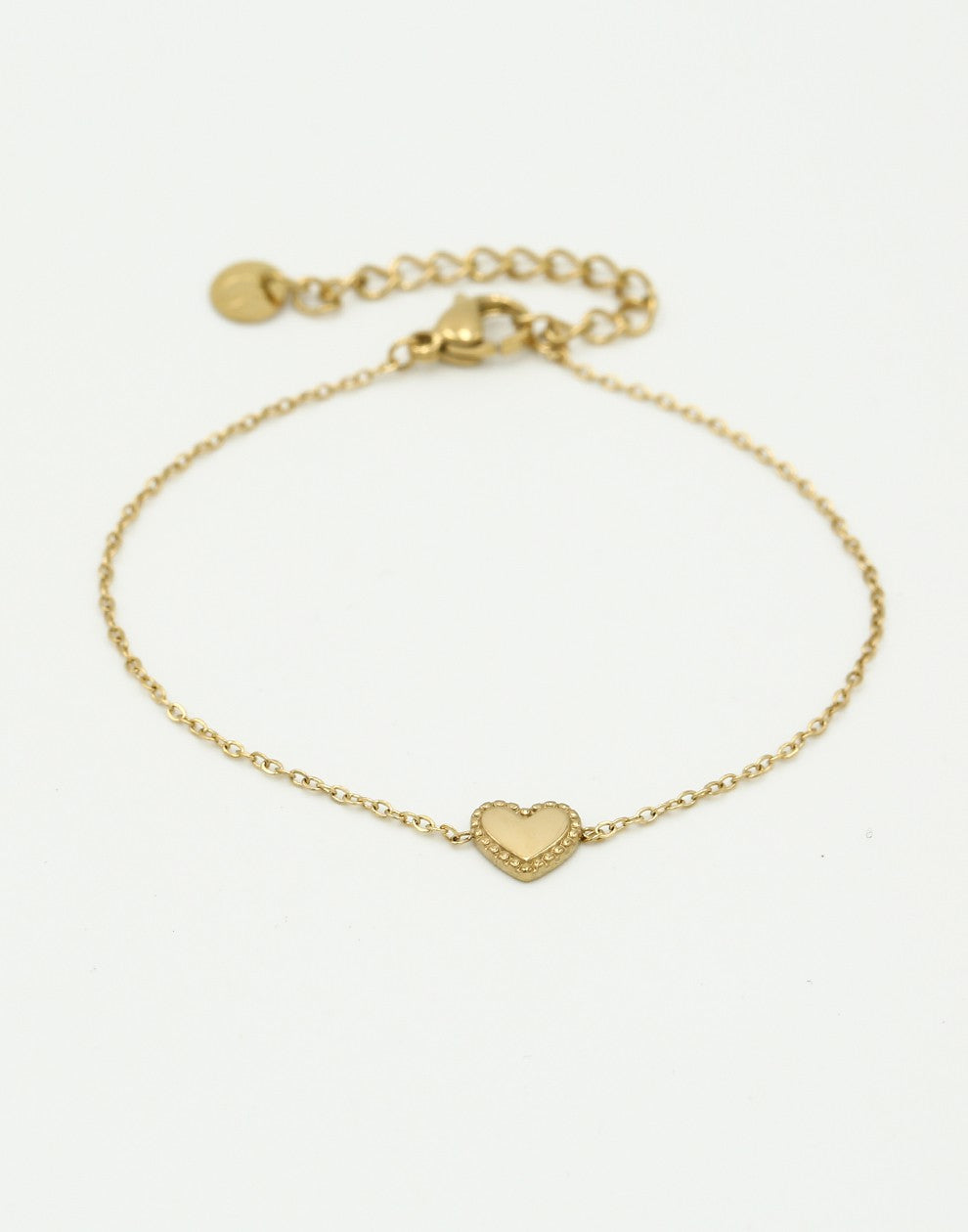 Armband vintage hartje goudkleurig