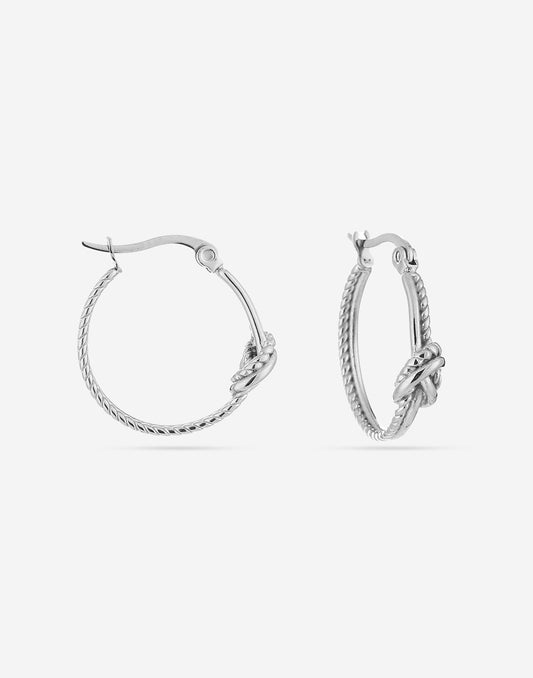 Hoops knoop zilverkleurig
