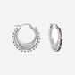 Hoops steentjes multi zilverkleurig