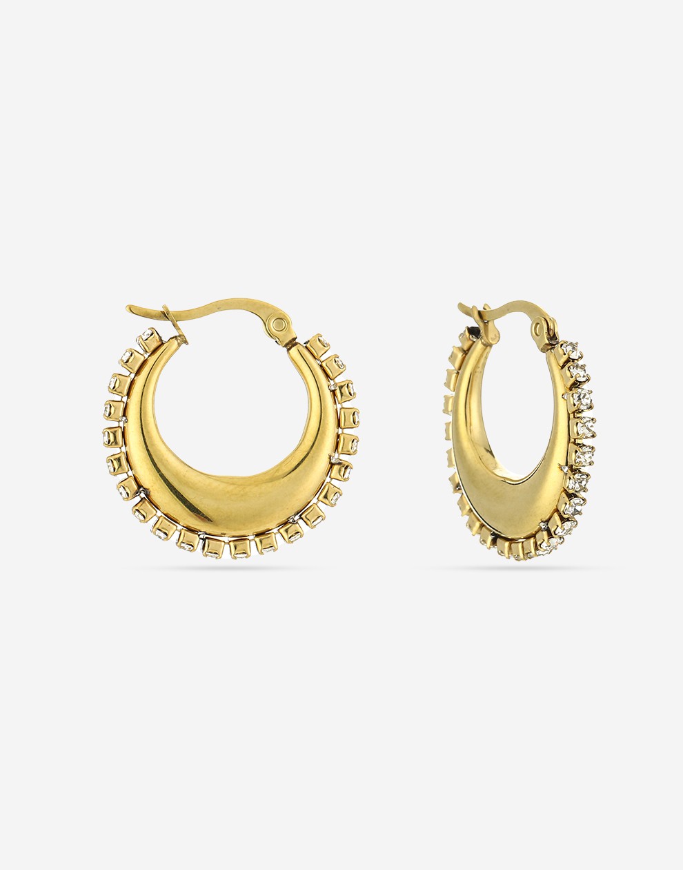 Hoops steentjes transparant