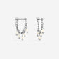 oorbellen ketting & parels zilverkleurig