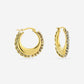 hoops met chain en steentjes goudkleurig