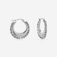 hoops met chain en steentjes zilverkleurig
