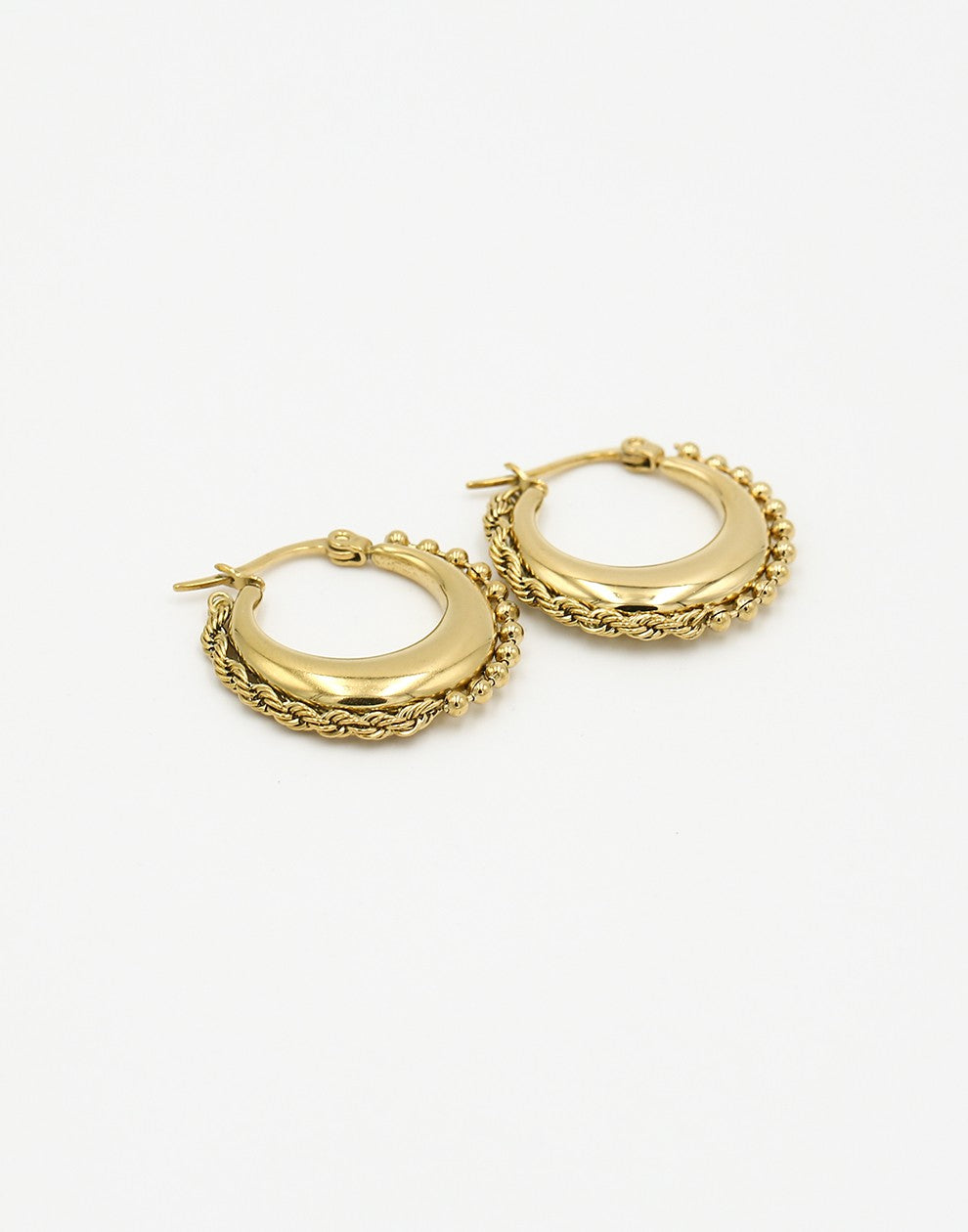 hoops met chain goudkleurig