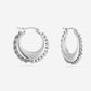 hoops met chain zilverkleurig