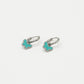 oorringen vlinder turquoise zilverkleurig