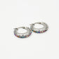 Hoops steentjes multi zilverkleurig