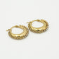 hoops met chain en steentjes goudkleurig