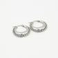hoops met chain zilverkleurig