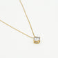 Ketting ronde steen goudkleurig