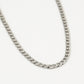 Fijne ovale schakelketting zilverkleurig