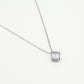 Ketting ronde steen zilverkleurig