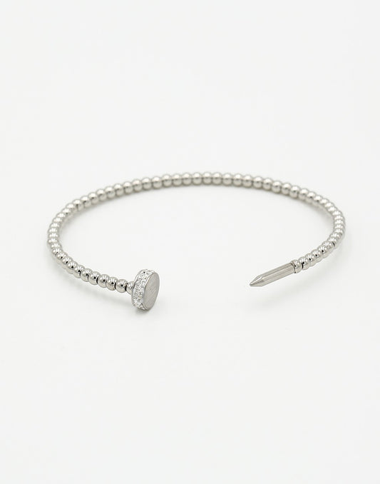 spijker armband zilverkleurig