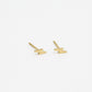 Lightning earstuds gold-colored