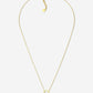 Gold-colored open clover necklace