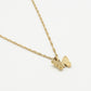 Lange ketting vlinder goudkleurig