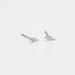 Lightning earstuds silver colored