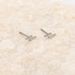 Lightning earstuds silver colored