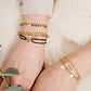 armband dubbele hartjes zwart goudkleurig